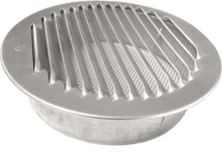 Ventilatierooster met Vliegengaas - Aluminium Keerrooster (100-160 mm)