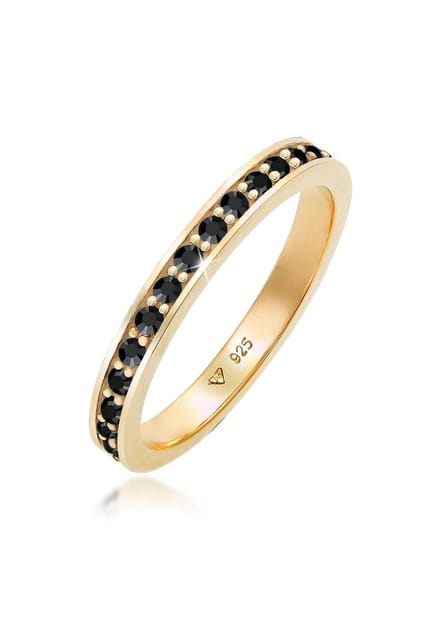 Elli - Ring - Dames band Memoire met kristallen in 925 sterling zilver - Dames