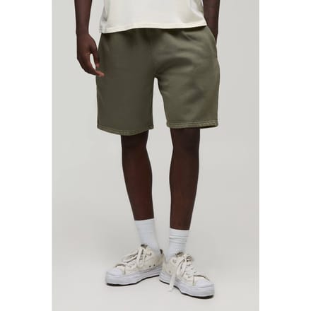 Essentiële Gewassen Relaxed Fit Short | Washed Khaki | Size XS