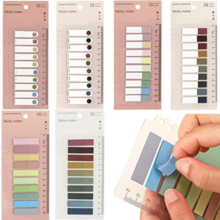 Zelfklevende Indexstickers met Liniaal - 1200 Stuks