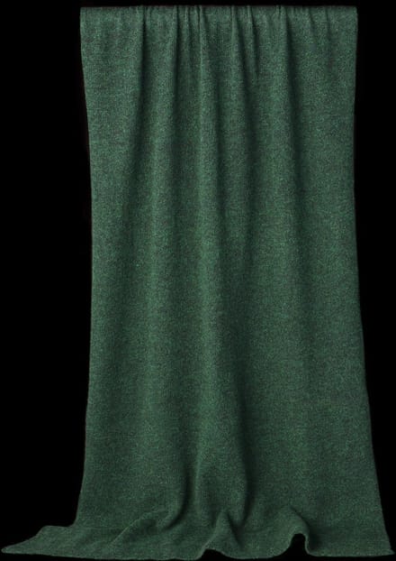 Zachte gebreide merino cashmere sjaal in donker groen