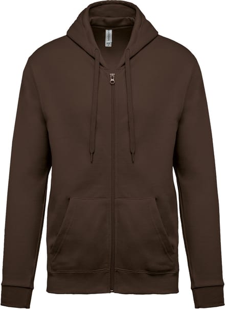 Kariban Sweater met rits en capuchon K479 - Chocolate - 4XL