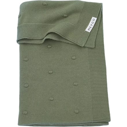 Meyco Baby Mini Knots wiegdeken - forest green - 75x100cm - 1.0 TOG
