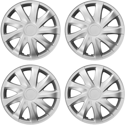 Universele wieldoppen 13'' NRM Draco zilver 4 stuks
