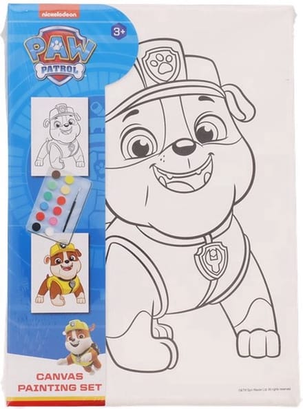Paw Patrol schilderset - Rubbel - Canvas - 18 x 25 cm - Vanaf 3 jaar - Knutselen
