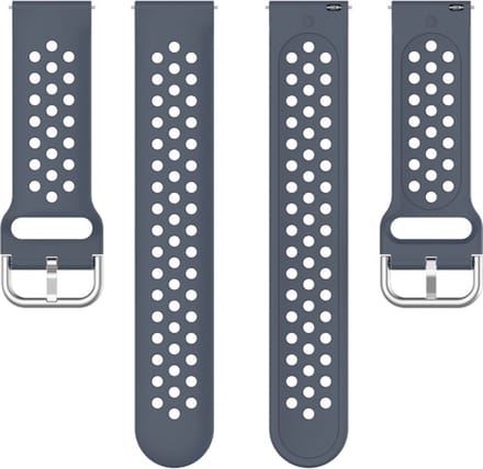 Siliconen bandje - geschikt voor Fitbit Versa / Versa 2 - donkergrijs