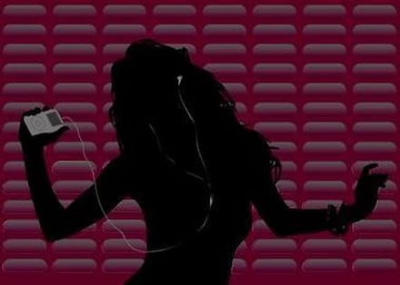 LED - T-shirt - Equalizer - Zwart - Purple Lady - XXS