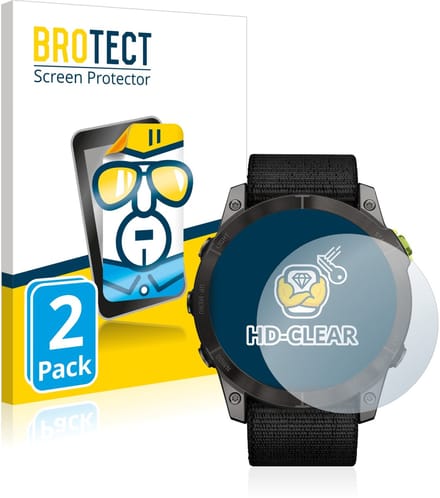 BROTECT - Screenprotector voor Garmin Enduro 2 - Folie Beschermfolie transparant 2 Stuks