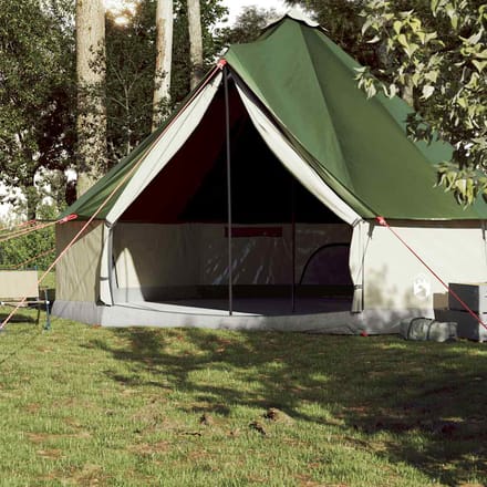 Tipi Tente Familiale pour 10 Personnes Verte Imperméable