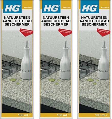HG natuursteen aanrechtbladbeschermer - 3 Stuks + Gratis KD Spons