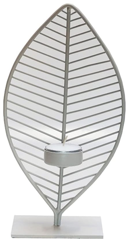 Waxinelichtjeshouder Minas | Small | Wit | L13 x B6 x H26 cm