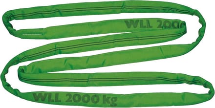 Ronde Singel Optrekband - Draagkracht 2t/4t - 6 Meter Lengte - Dubbel Ommanteld