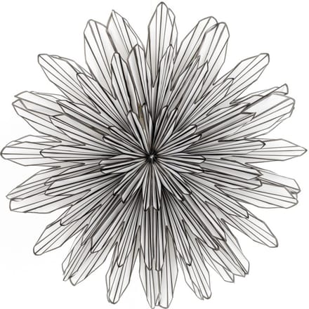 Papieren kerstster waves 60cm two-toned met pendel