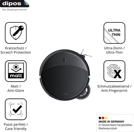 dipos – 2x Matte Beschermfolie geschikt voor Roborock Saros 10R | Krasbestendige & antireflecterende Screenprotector Ultra-Thin