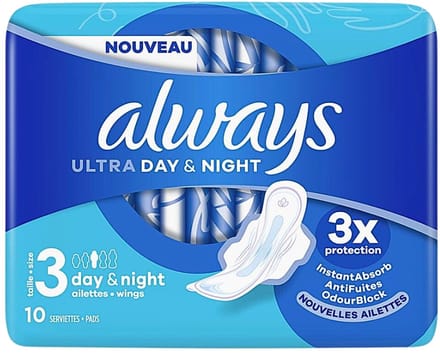 Always Ultra Day & Night - Maandverband - 3 Day & Night With Wings - 10st