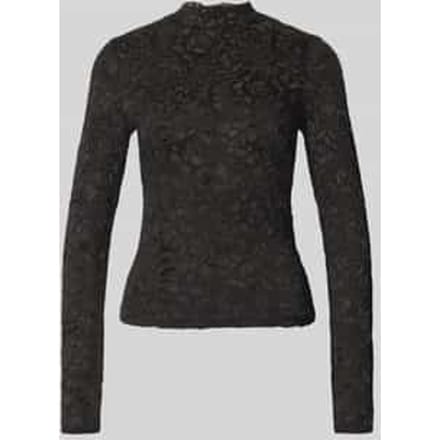 Slim Fit shirt met lange mouwen van bloemig kant model 'Lacey'