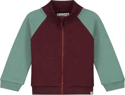 Smitten Organic Eagle Geborduurd Block Color Melange Sweat Jacket