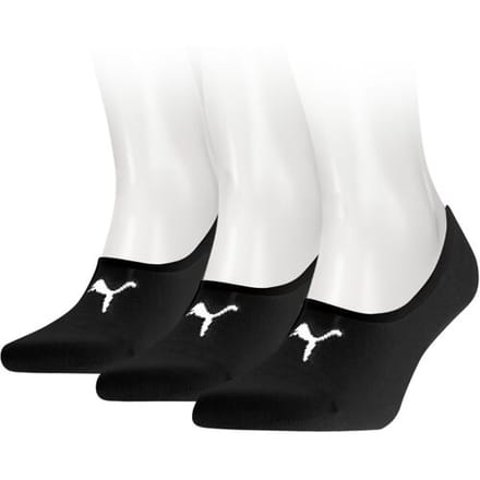 PUMA Footie Sokken - 3 pack - Zwart - Maat 39-42