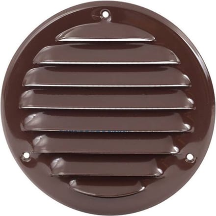 Metalen ventilatierooster rond Ø200 mm bruin - MR200B - RAL8016
