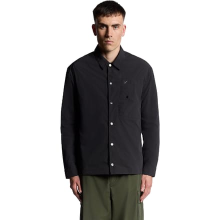 Lyle & Scott Heren gekreukt oversized shirt (Zwart)