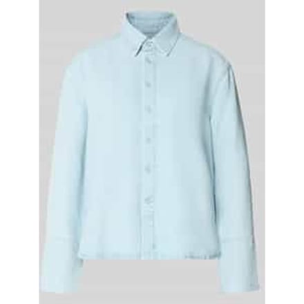 relaxed fit overhemdjack van lyocell met denimlook