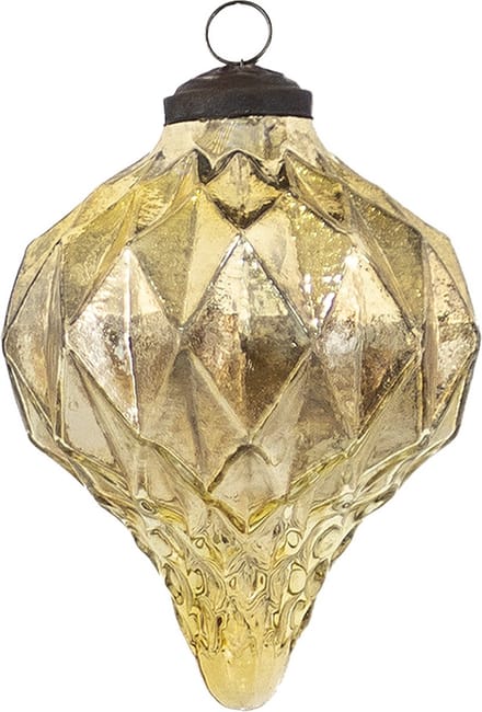Clayre & Eef Kerstbal Overig Ø 8 cm Goudkleurig Glas Kerstballen
