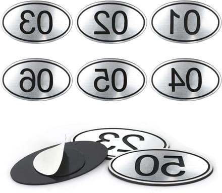 Tafel Nummers - Locker Tags - Restaurant Indeling - Elegant Gegraveerd - 50 Sets - Zilver