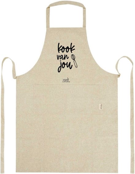 Zoedt - beige schort - Kook van jou - gerecycled materiaal