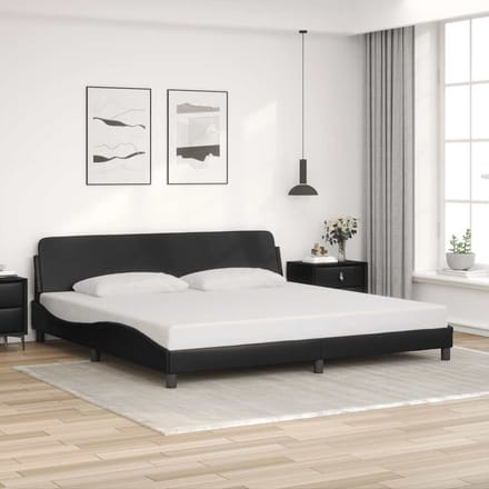 vidaXL - Bedframe - "Dover" - kunstleer - zwart - 200x200 - cm