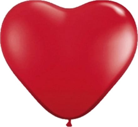 Hartjes ballon rood ø 35 cm 25 stuks - .