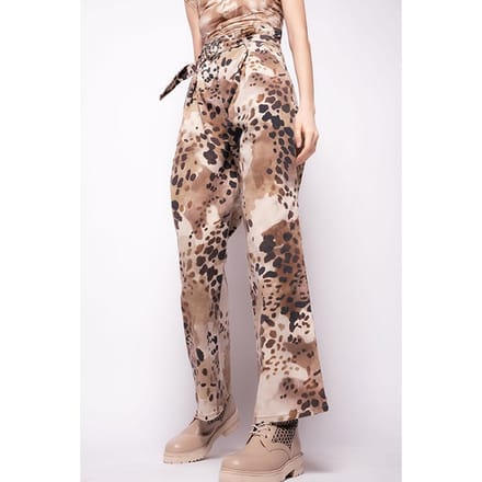 PINKO Piacenza Pantalone Pj631 Drill Beige/brown Multi-colour Maat: 36 | Straight Broeken Outlet | Dames | Beige