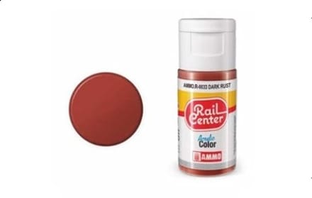 AMMO by Mig Jimenez Hobbyverf - MIG R0033 Rail Center - Dark Rust - 15ml Verf flesje - 15 ml