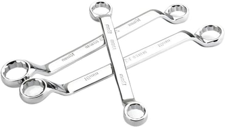 Dubbele moersleutel - Offset ringsleutel - Moeilijk bereikbaar - Warmtebehandeld gehard - 34-36 mm - Metaal