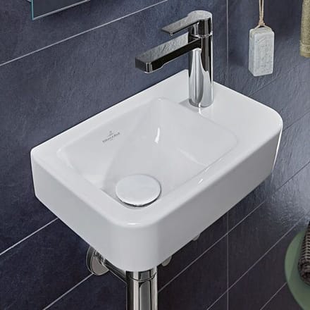 Villeroy & Boch O.novo wash hand basin compact 36 x 25 cm without overflow, basin left 43433701