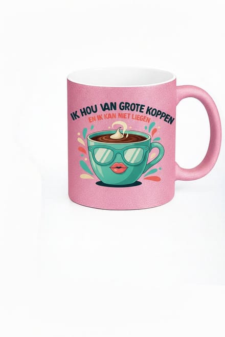 Grote Koppen Koffie Mok - Ik Hou Van Grote Koppen Cadeau