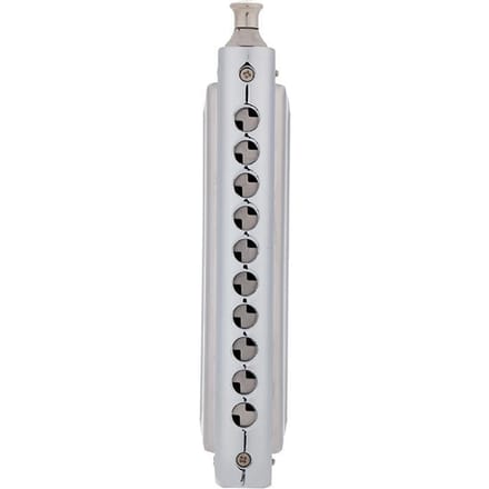 Chromatische mondharmonica 10 gaten 40 tonen sleutel van C zilver met prachtige doos white
