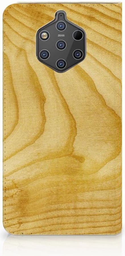 Nokia 9 PureView Book Wallet Case Licht Hout