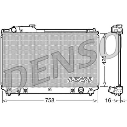 Radiator, motorkoeling DENSO DRM51003