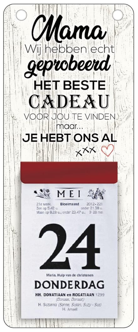 Scheurkalender 2027: Mama wij hebben echt geprobeerd het beste cadeau… | Kalender
