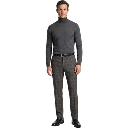 Ted Baker Herenbroek met ruitjespatroon en rechte pasvorm (Grijs)