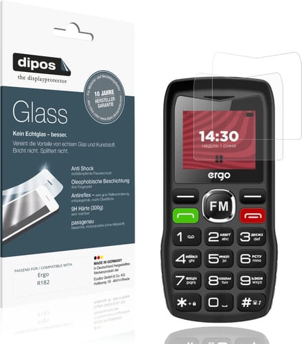 dipos – 2x Matte Pantserfolie geschikt voor Ergo R182 | 9H Screenprotector