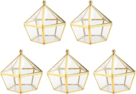 Glazen Ring Doos - Sieraden Opberger Bruiloft - Sieraden Presenteren - Onsterfelijk Glas Ontwerp