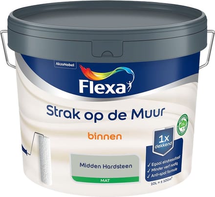 Flexa - Strak Op De Muur Binnen Mat - Midden Hardsteen - Mengverf - 10 L