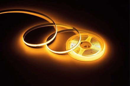 LED Strip COB - 24V - 5 Meter -  2200k - Amber - 10w/m - 960 Lumen / m - met 24v 60w adapter