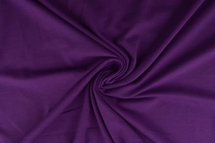 Katoen tricot stof - Paars - 10 meter
