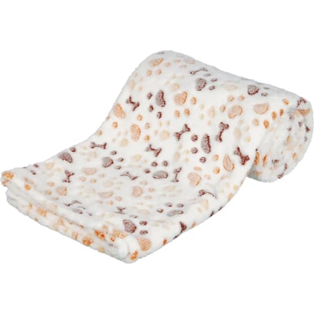 Trixie Lingo deken zacht fleece 150 × 100 cm wit/beige