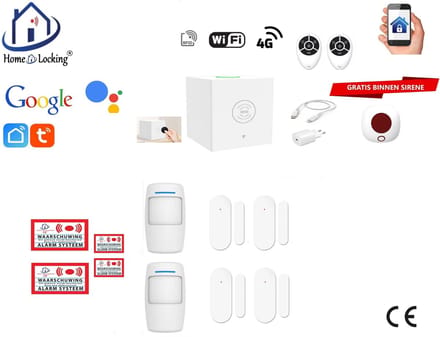 Draadloos beveiligingsbox werkt met wifi en met spraak gestuurde apps. ST01C-25