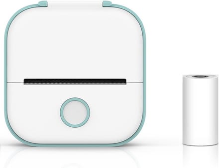 DrPhone PIX15 inktloze Mini Printer Sticker Maker - Inktloze printer - Draagbare Bluetooth Thermische Instant Fotoprinter - Mintgroen