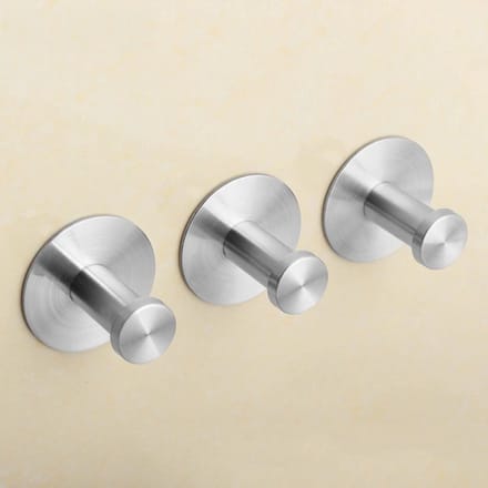 Gadgetpoint - Ophanghaak - Badkamerhaak - Zelfklevend - RVS - 2 stuks - Handdoekhaak