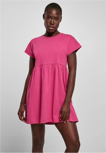 Urban Classics - Organic Empire Valance Korte jurk - XL - Roze